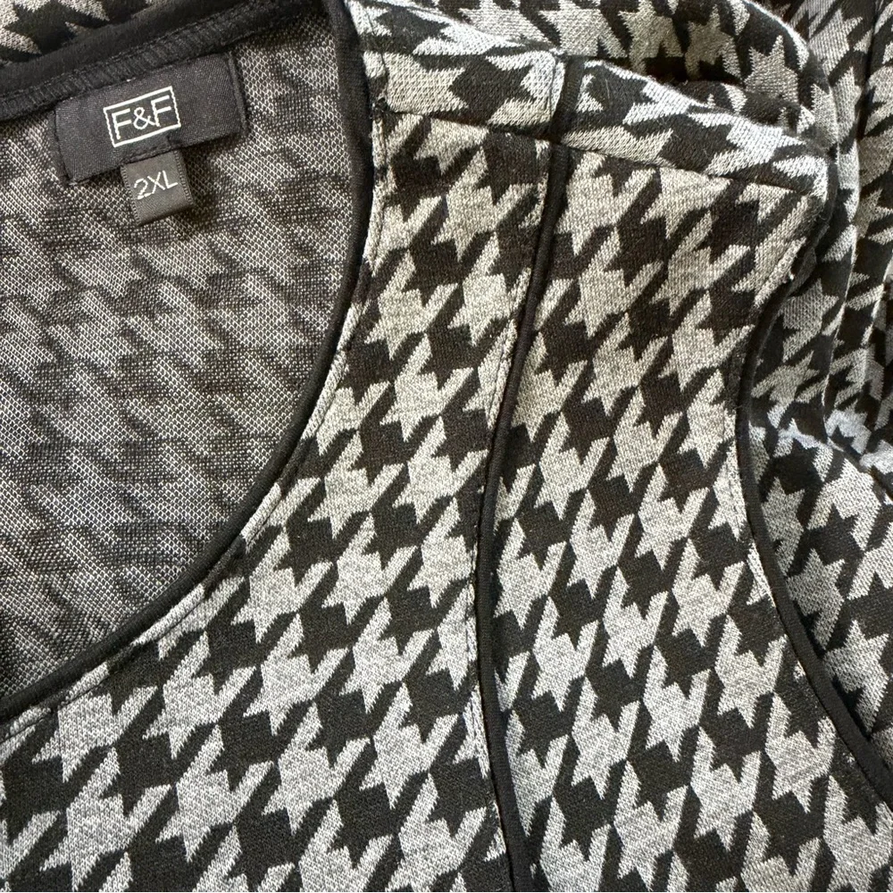 F&F Clothing Gray & Black Houndstooth Sleeveless Career Dress Size XXL - Picture 13 of 16